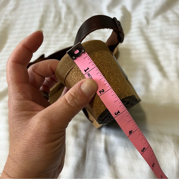 Birkenstock Papillio Samira Leather Wedge Sandals Brown size 40 - Picture 11 of 12